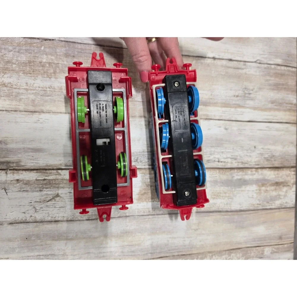 Vintage Thomas & Percy ERTL Toy‎ Trains Blue Green 1990s Set READ